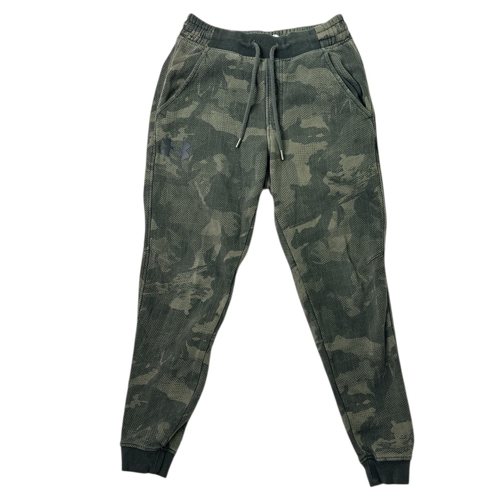Under Armour Men ColdGear Rival Fleece Camo Jogger Green Camouflage M Athleisure